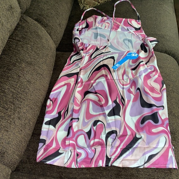 Slip dress marble print - Picture 2 of 2